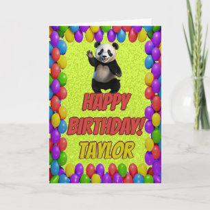 Schattige Panda Beer Verjaardags Groet Kaart
