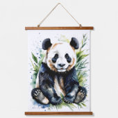 Schattige Panda Beren Hangend Wandkleed (Voorkant 3)