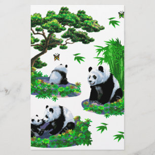 schattige panda-Cartoon Briefpapier