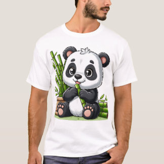 Schattige panda die suikerriet eet | Aardige baby T-shirt