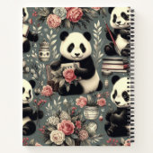 Schattige  Panda Floral Notitieboek (Achterkant)