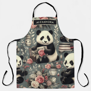 Schattige Panda Floral Schort