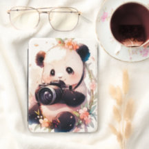 Schattige Panda Fotograaf Kindle Hoes | Kawaii Cam