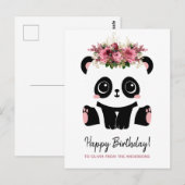 Schattige panda Gefeliciteerd personalized Briefkaart (Voorkant / Achterkant)