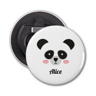 Schattige Panda Gepersonaliseerd Gepersonaliseerd  Button Flesopener
