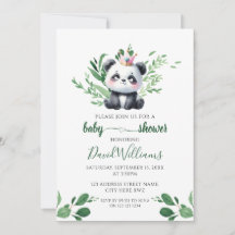 Schattige Panda Geslacht Neutrale Groene Baby Show