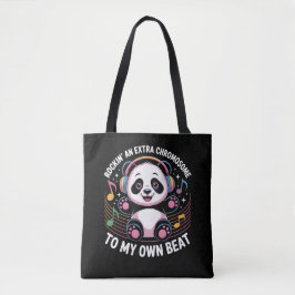 Schattige panda grappige citaten draagtas