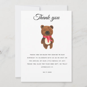 Schattige Panda Greenery Bamboo Verjaardagsfeest Bedankkaart