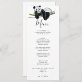 Schattige Panda Greenery Bamboo Verjaardagsfeest Kaart (Voorkant / Achterkant)