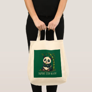 Schattige Panda Knuffelen Bamboe Schattige Cartoon Tote Bag