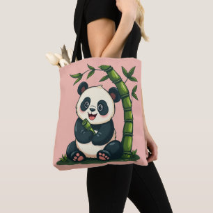Schattige Panda Knuffelen Bamboe Schattigee Cartoo Draagtas