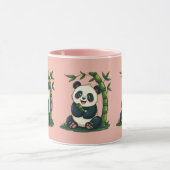Schattige Panda Knuffelen Bamboe Schattigee Cartoo Mok (Midden)