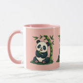 Schattige Panda Knuffelen Bamboe Schattigee Cartoo Mok (Links)