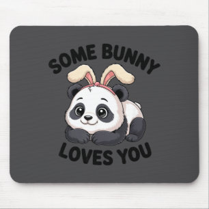 Schattige Panda Konijn Een Konijn Houdt Van Jou Muismat