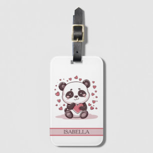 Schattige Panda Liefde - Gepersonaliseerd Bagagelabel
