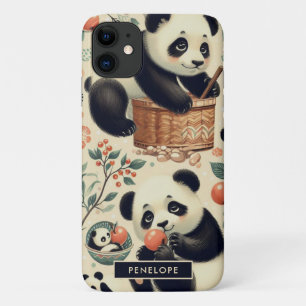 Schattige Panda naadloos schilderen iPhone 11 Hoesje