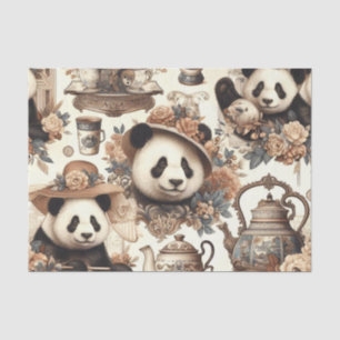 Schattige Panda naadloos schilderen Tissuepapier