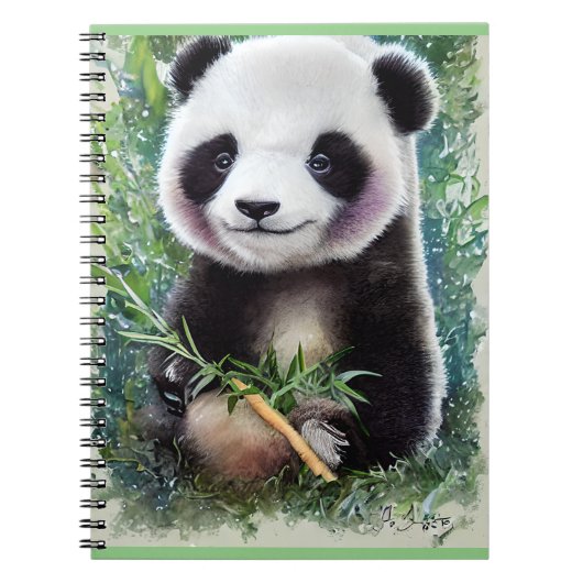 Schattige Panda Notitieboek (Voorkant)