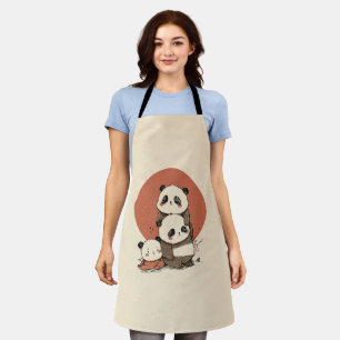 Schattige panda-ontwerp schort