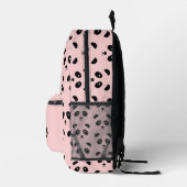 Schattige Panda Pattern Aangepaste naam Girly Pink Bedrukte Rugzak (Rechts)