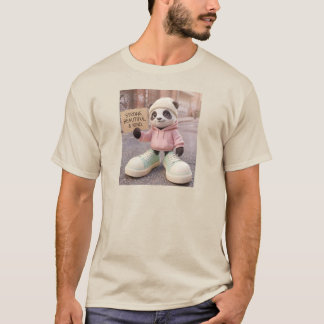 Schattige Panda Sterk Mooi Aardig Positief Citaat T-shirt