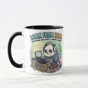 Schattige Panda Werkt Vanuit Huis   Mok