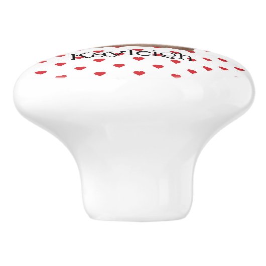 Schattige pandabeer met envelop met een roos   keramische knop (Zijkant)