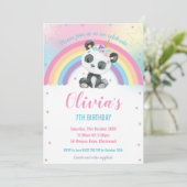 Schattige Pandacorn Panda Regenboog Verjaardagsfee Kaart (Staand voorkant)