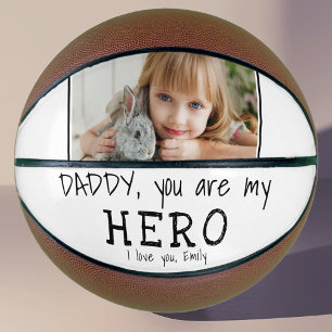 Schattige papa je bent mijn held Vaderdag foto Basketbal