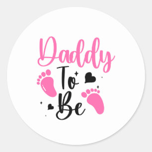 Schattige papa-wordkunst ronde sticker