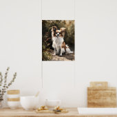 Schattige Papillon Dog Art Print Poster (Keuken)