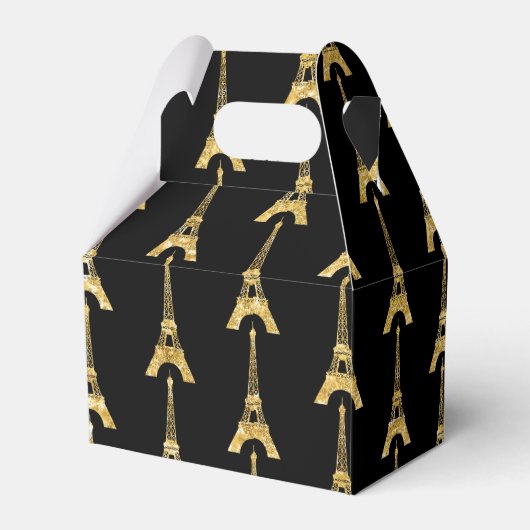 schattige Parijse toren Bedankdoosjes (Achterkant)
