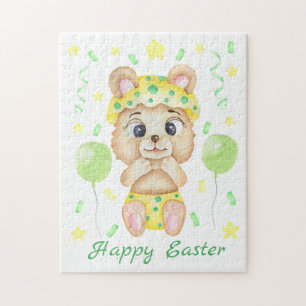 Schattige Pasen Beer voor een positief humeur Legpuzzel