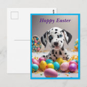 Schattige Pasen Dalmatische Briefkaart (Voorkant / Achterkant)