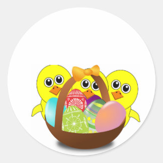 Schattige Pasen konijnen Ronde Sticker