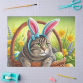 Schattige Pasen Tabby Kat  Tissuepapier (Craft)