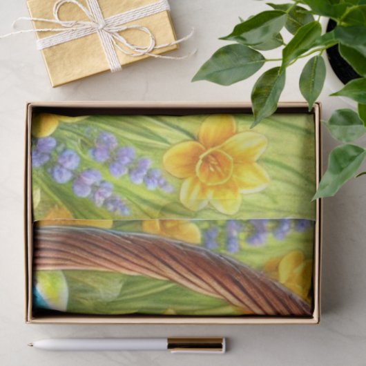 Schattige Pasen Tabby Kat Tissuepapier (Geschenk)