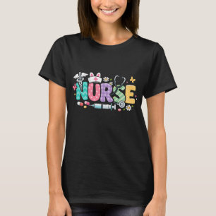 Schattige Pasen-verpleegster Medische humor T-shirt