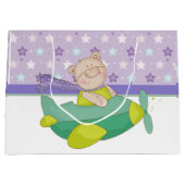 Schattige pastaaf Teddy Bear Gift Bag Groot Cadeauzakje (Voorkant)