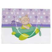 Schattige pastaaf Teddy Bear Gift Bag Groot Cadeauzakje (Achterkant)