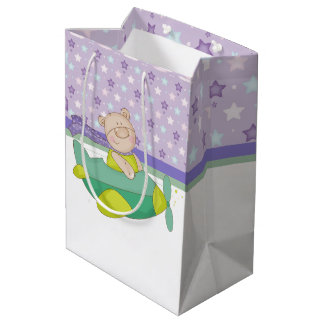 Schattige pastaaf Teddy Bear Gift Bag Medium Cadeauzakje