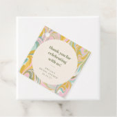 Schattige Pastel Abstract Custom Vrijgezellenfeest Bedankjes Labels (In situ)