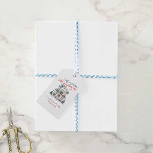 Schattige Pastel Alles is rustig, Alles is Bright Cadeaulabel (Met Touw)