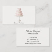 Schattige Pastel Cake Bakery Visitekaartje (Voorkant / Achterkant)