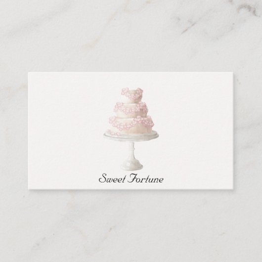 Schattige Pastel Cake Bakery Visitekaartje (Voorkant)