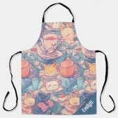 Schattige pastel doedel kunst schort (Voorkant)