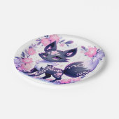 Schattige Pastel Fox Baby shower Papieren Bordje (Gekanteld)