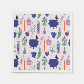 Schattige Pastel Goth Tarot Ketel Potion Halloween Servet