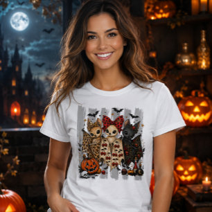 Schattige Pastel Goth Vleermuizen Halloween T-shirt