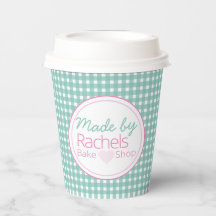 Schattige pastel groen  gingham Paper cup